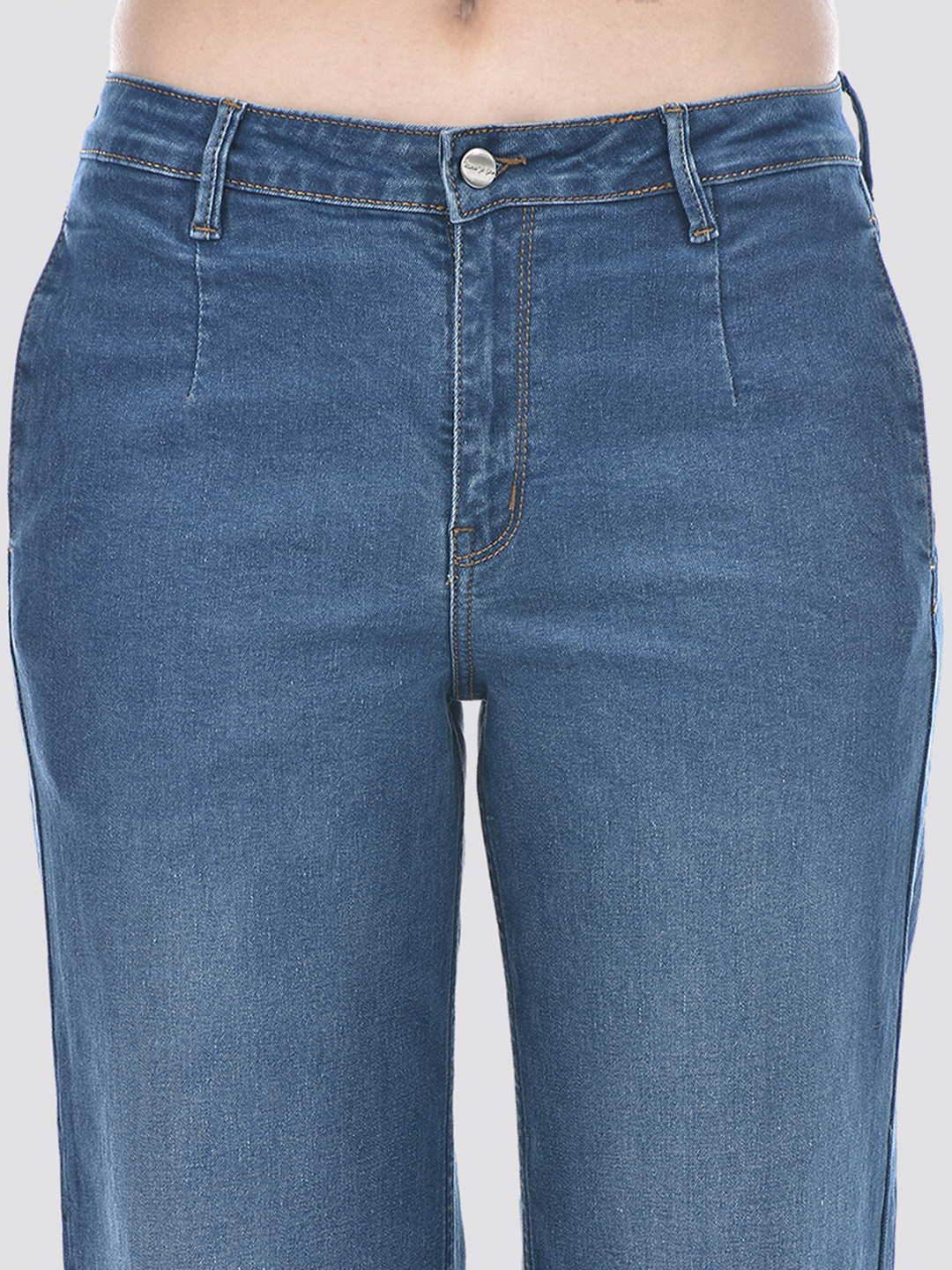 Numero Uno Women Mid Blue Wide Leg Sustainable Jeans